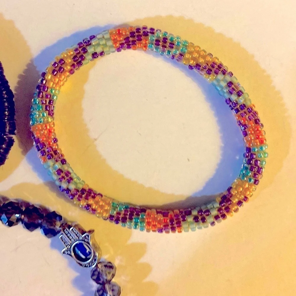 Kids Stretch Bracelet Bundle, 3 in Lot, Beaded, playful, girly girl​​​, VGUC